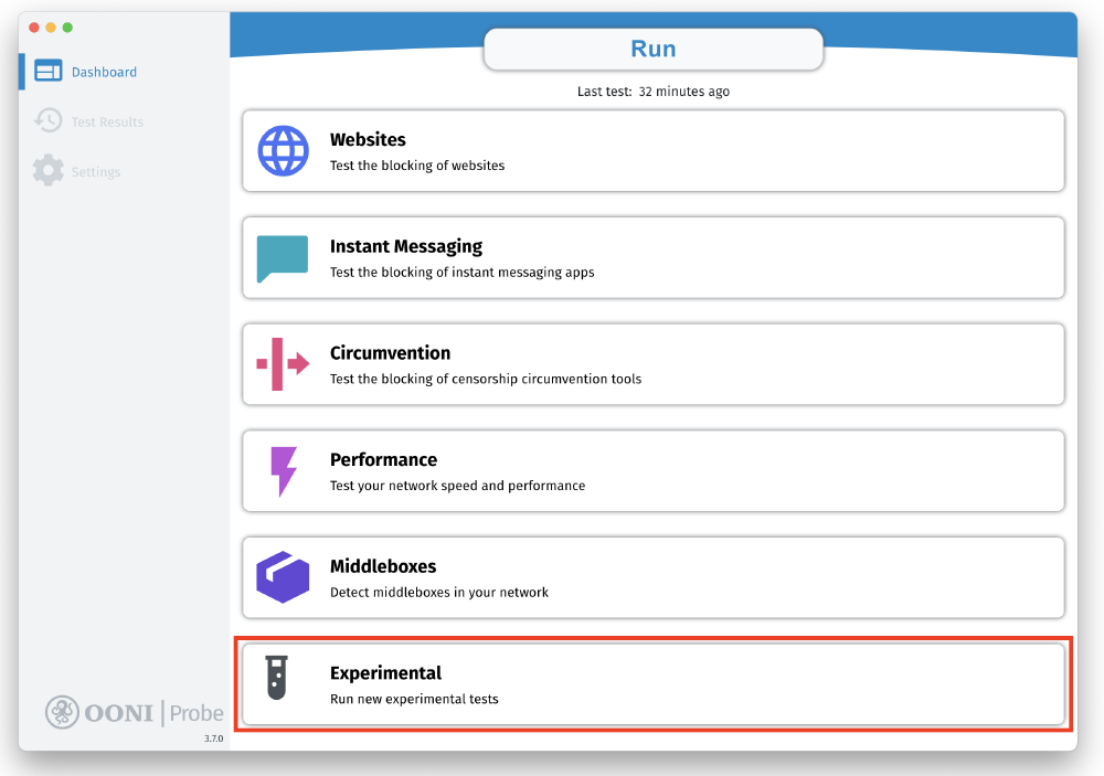Dashboard experimental Dashboard experimental