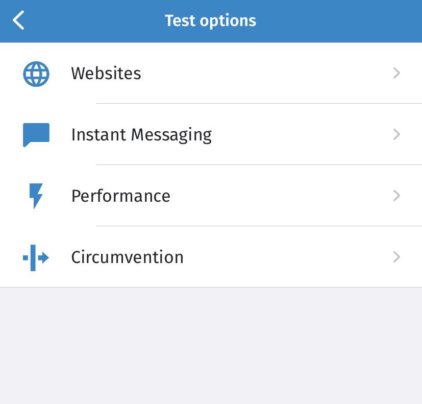 Test settings Test settings