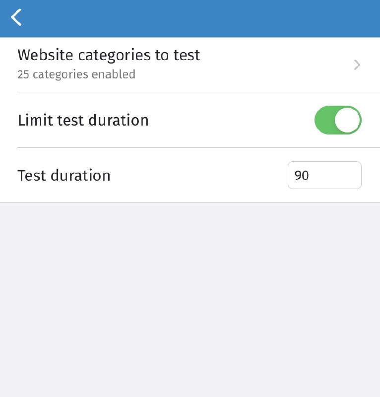 Categories enabled Categories enabled