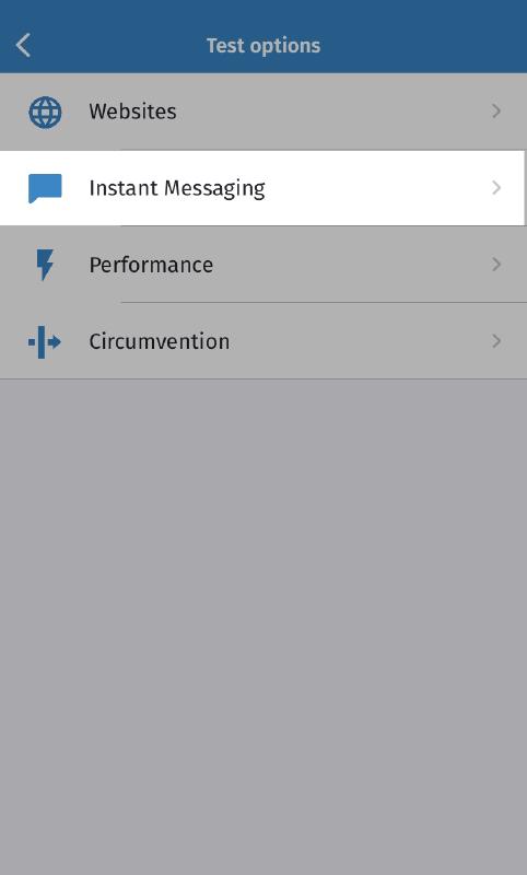 Tap IM settings Tap IM settings